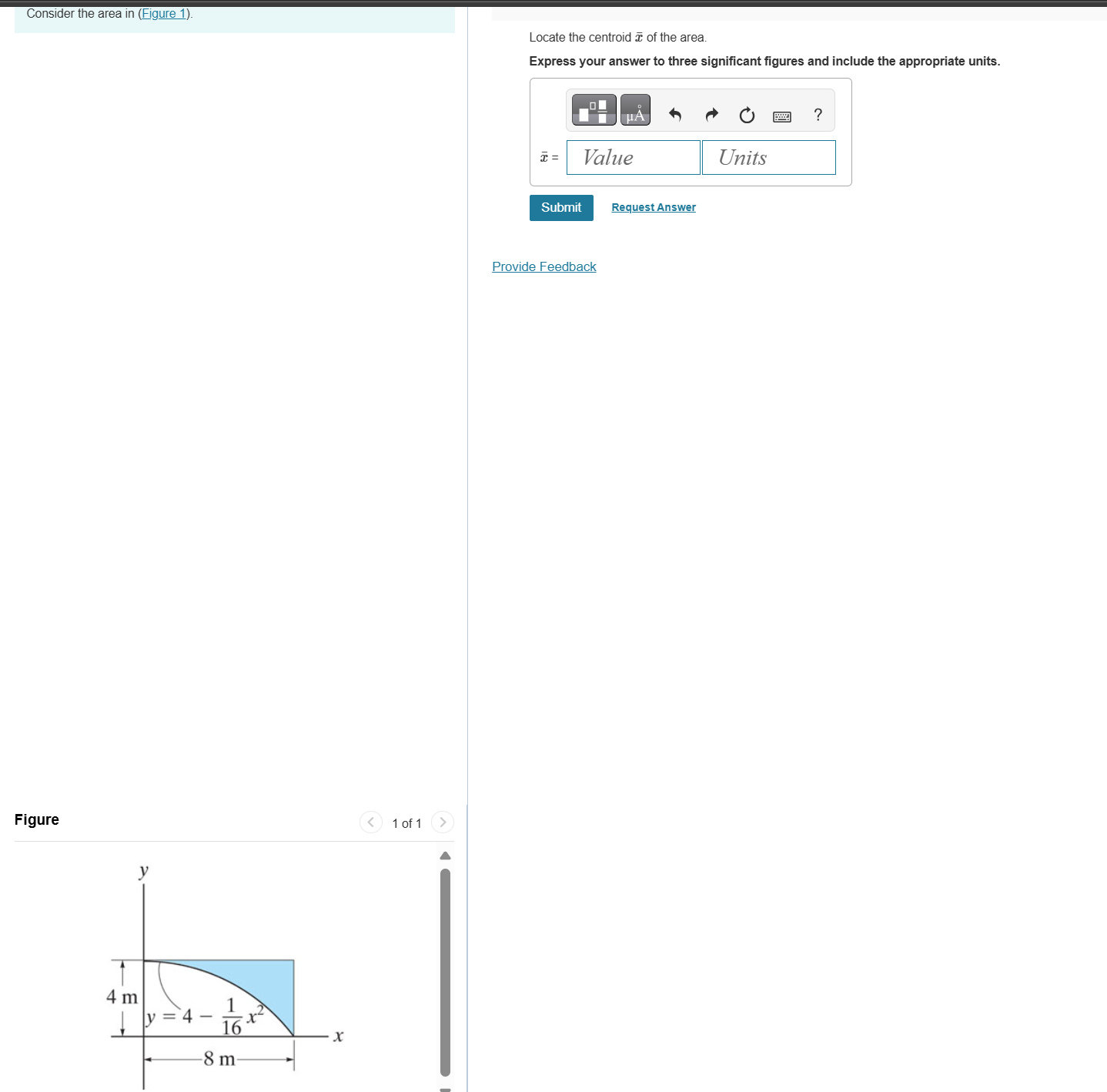 Locate the centroid \ ( \ bar { x } \ ) of the