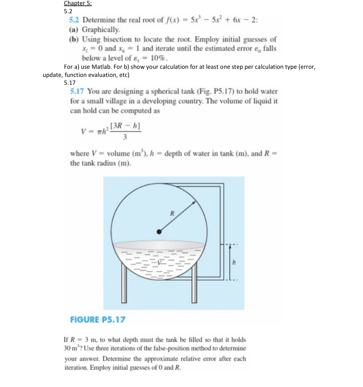 Chapter 5 : 5 . 2 5 . 2 Determine the real root