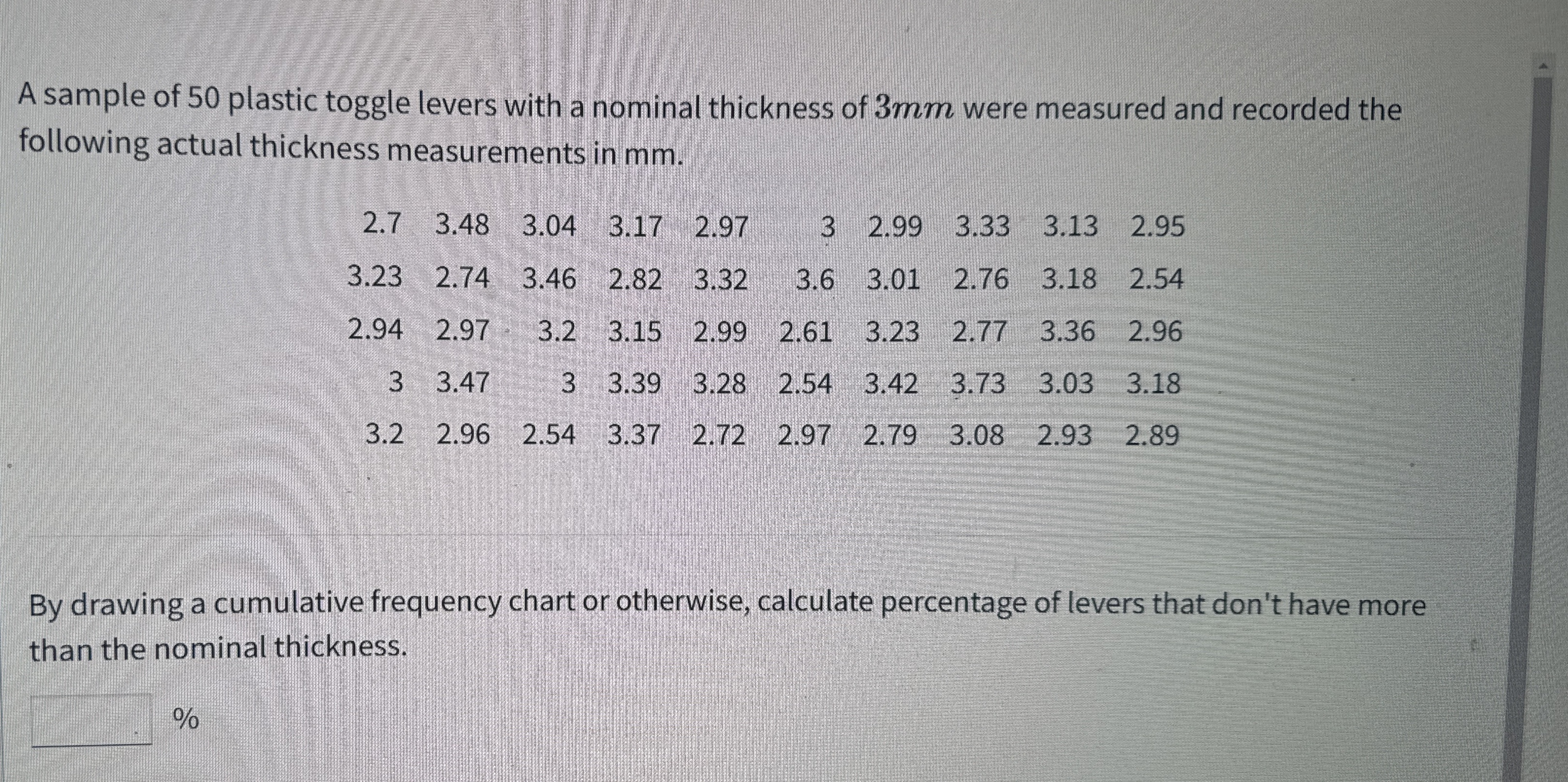A sample of 5 0 plastic toggle levers with a