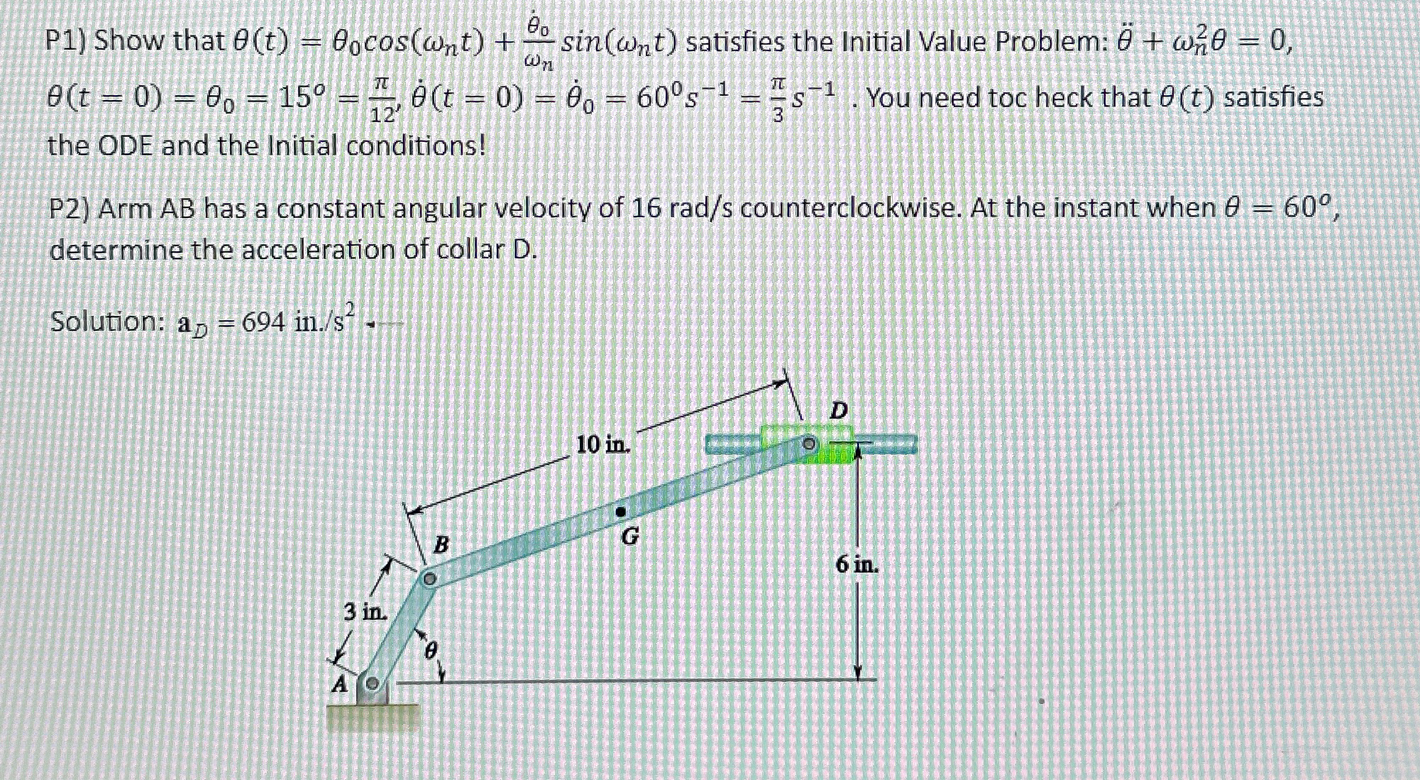 P 1 ) Show that ( t ) = 0 c o s ( n t ) + 0 n s i
