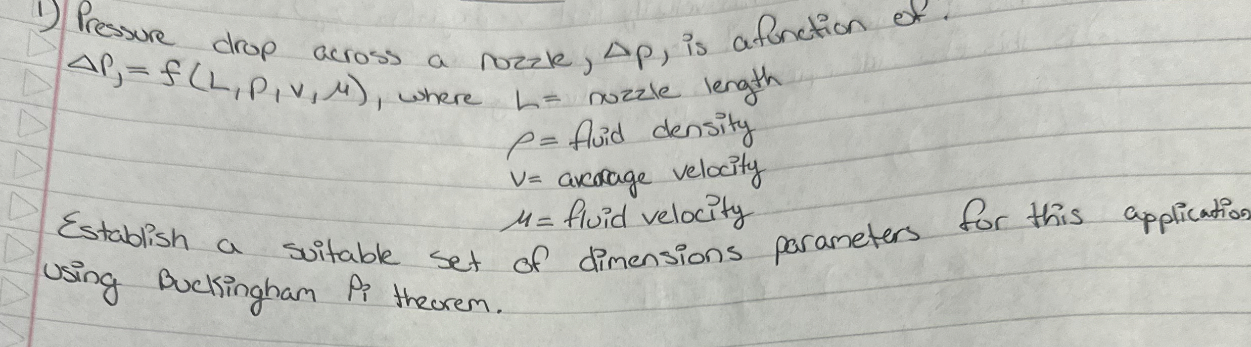 Pressure drop across a rozzle, p , is afunction