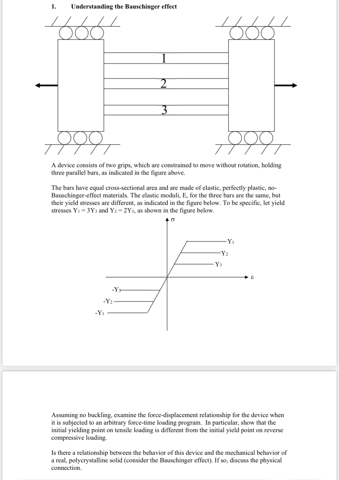 A device consists of two grips, which are