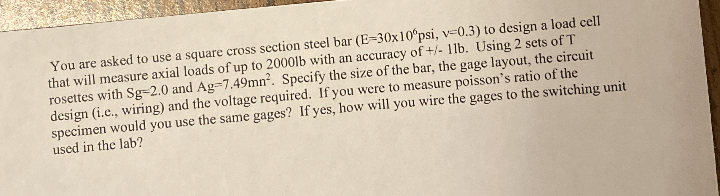 You are asked to use a square cross section steel