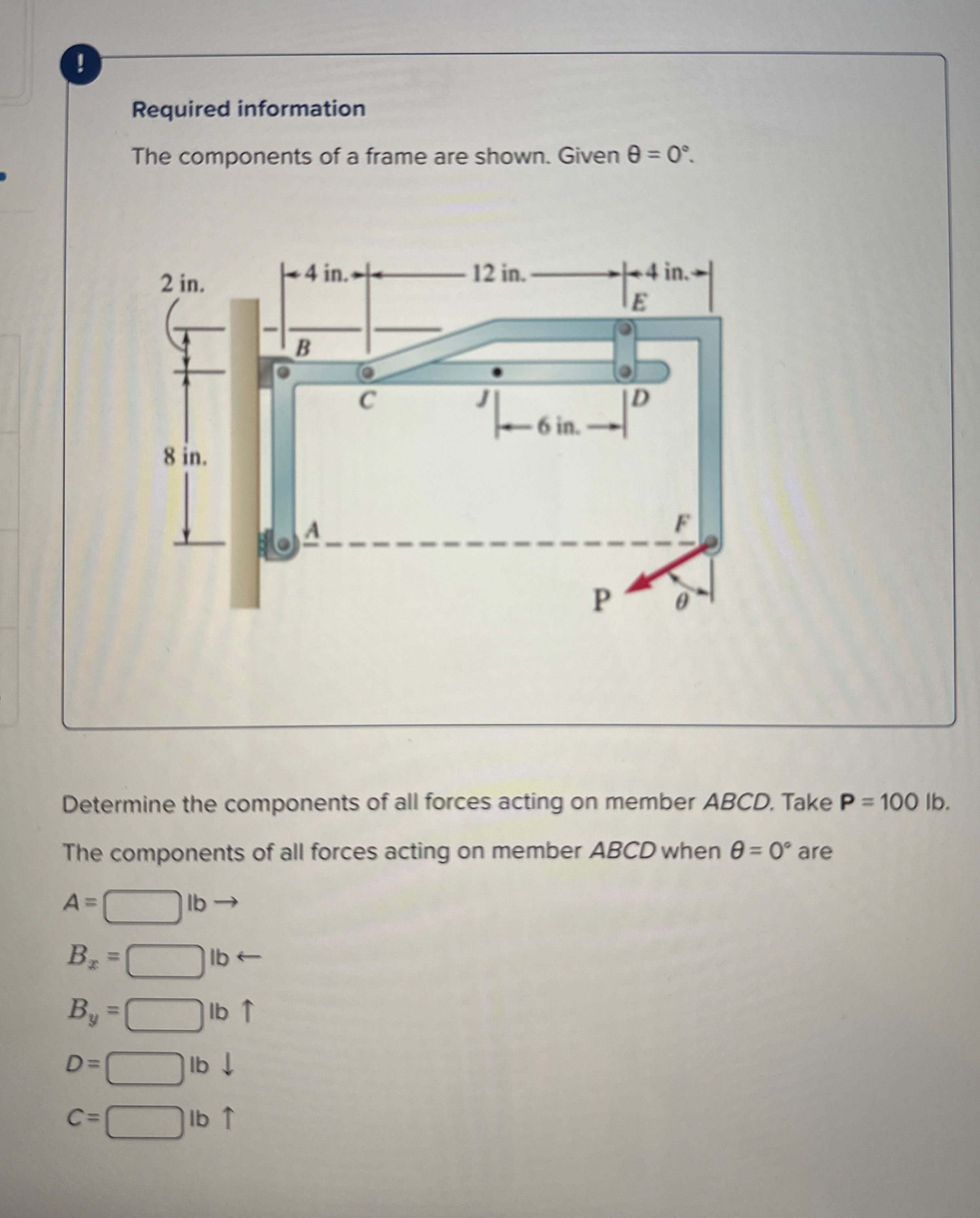 ! Required information The components of a frame