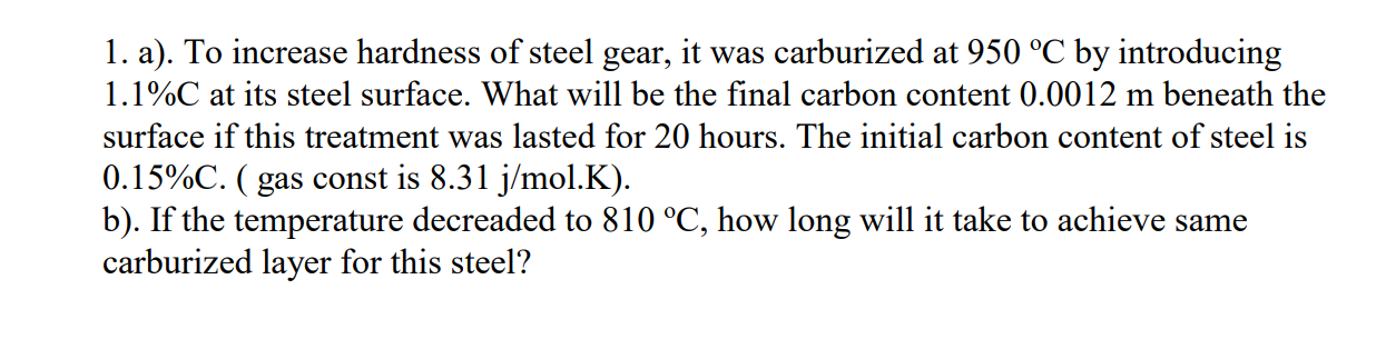 a 9 5 0 \ deg C by introducing 1 . 1 % C at its