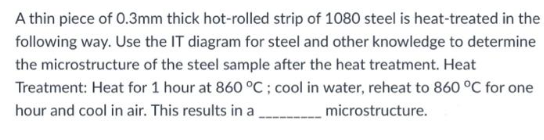 A thin piece of 0 . 3 mm thick hot - rolled strip