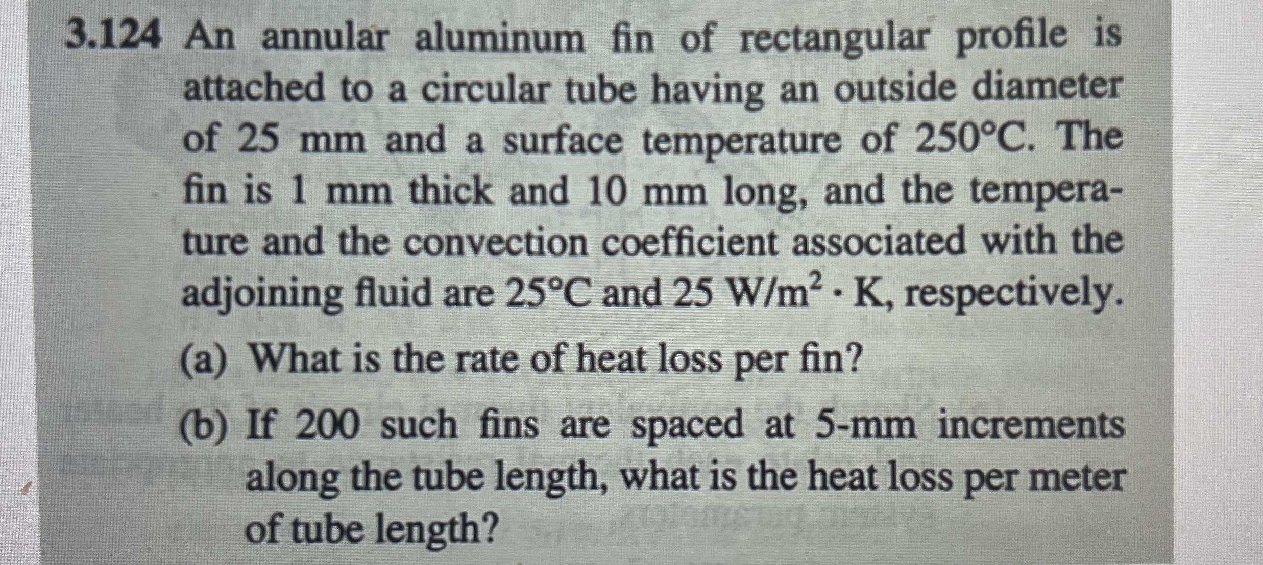 3 . 1 2 4 An annular aluminum fin of rectangular