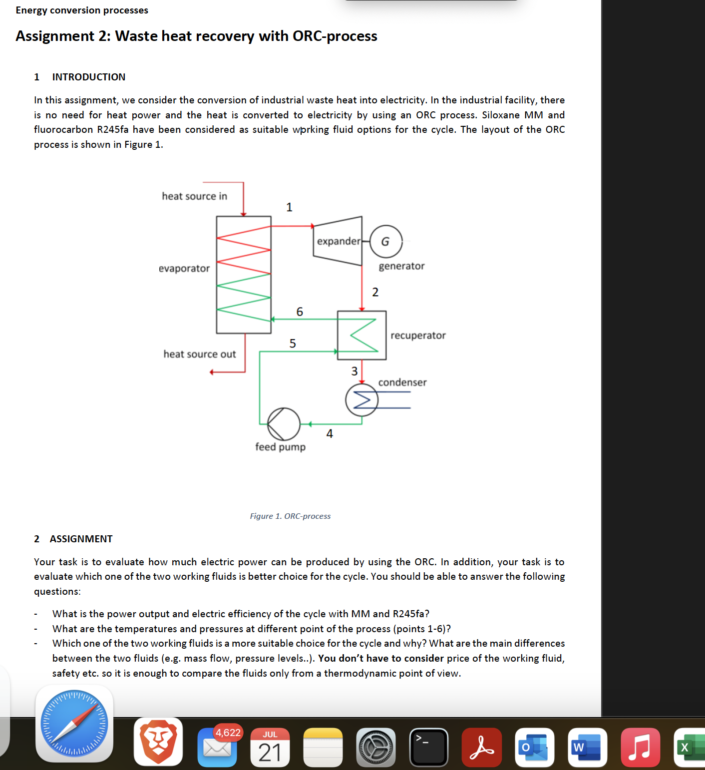 Energy conversion processes Assignment 2 : Waste