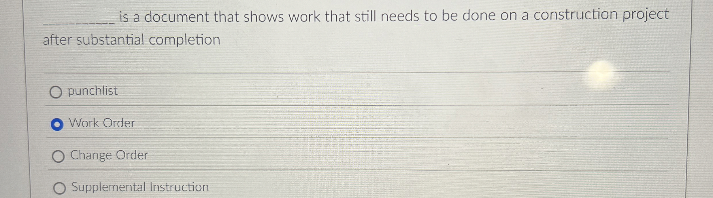 is a document that shows work that still needs to