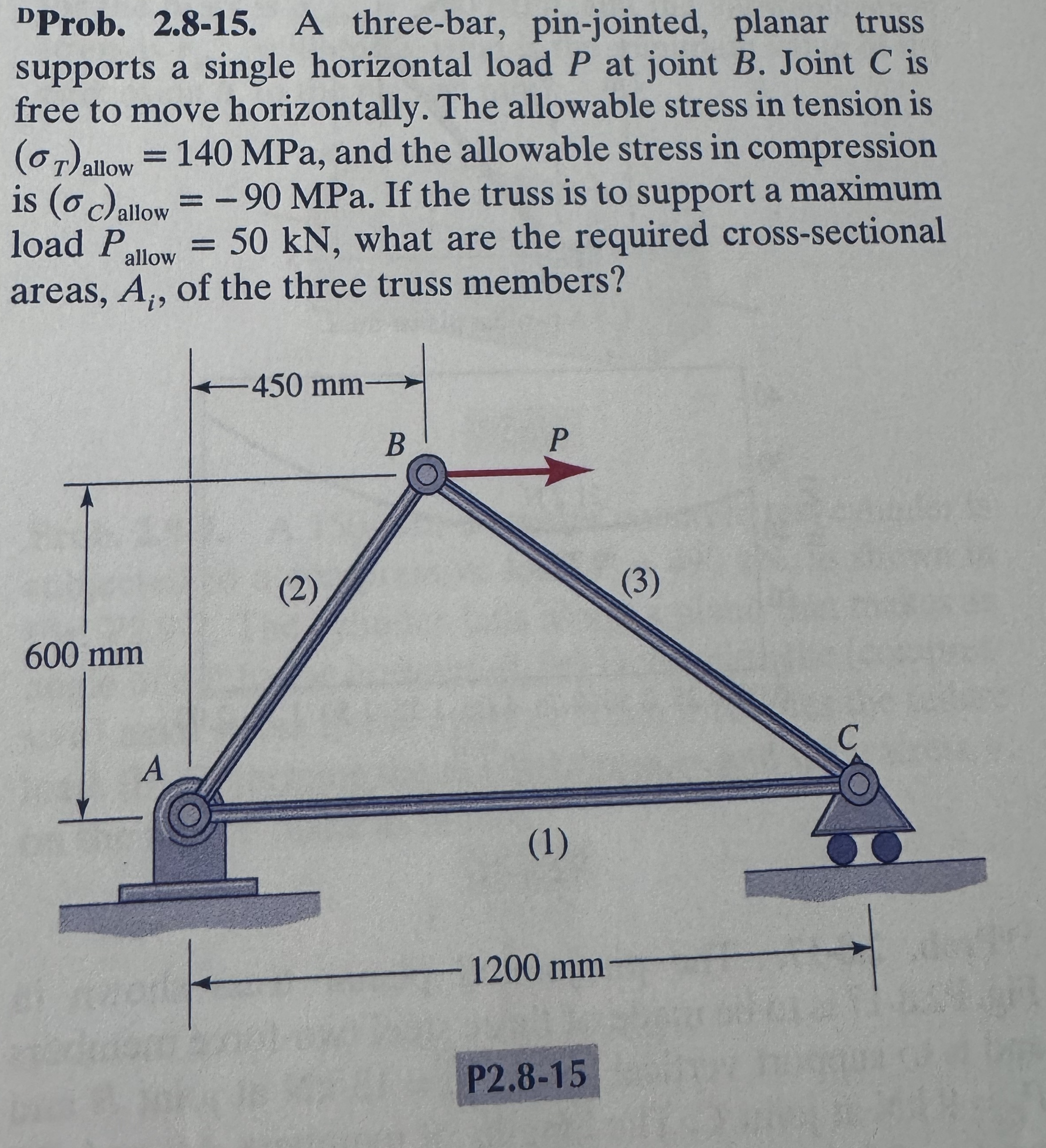 ? D P r o b . 2 . 8 - 1 5 . A t h r e e - b a r ,