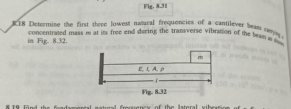 Fig. 8 . 3 1 8 . 1 8 Determine the first three