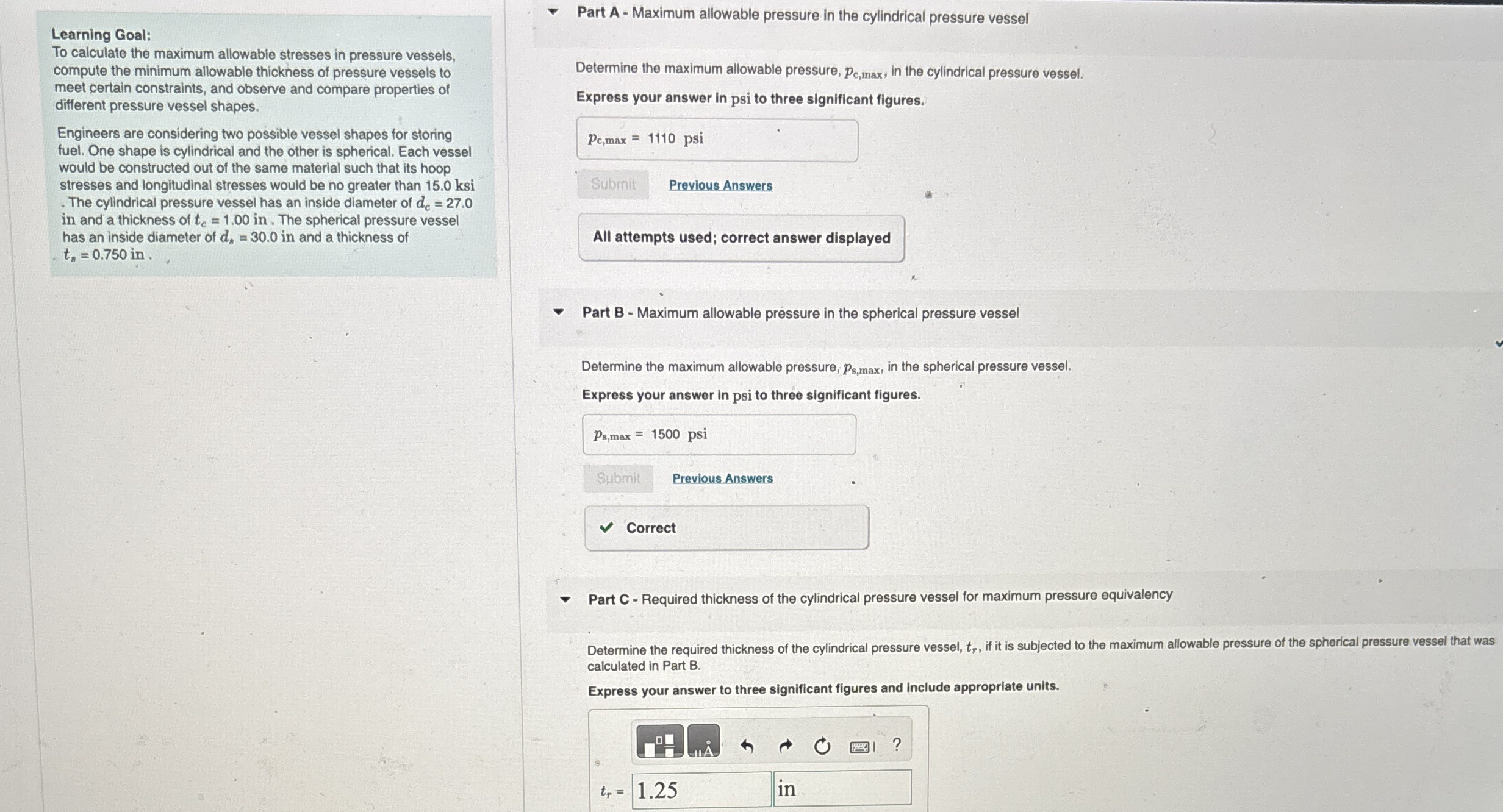 Learning Goal: To calculate the maximum allowable