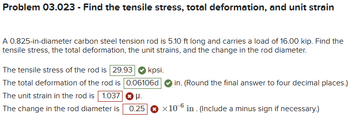 Problem 0 3 . 0 2 3 - Find the tensile stress,