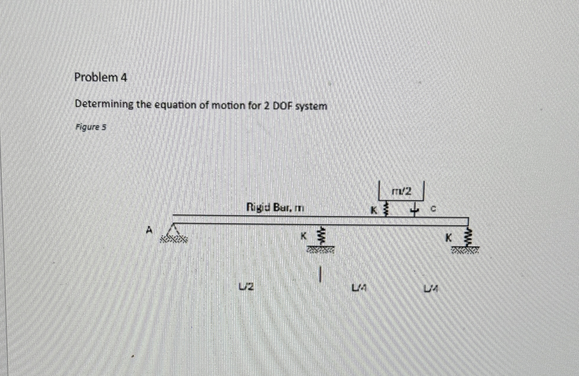 Problem 4 Determining the equation of motion for