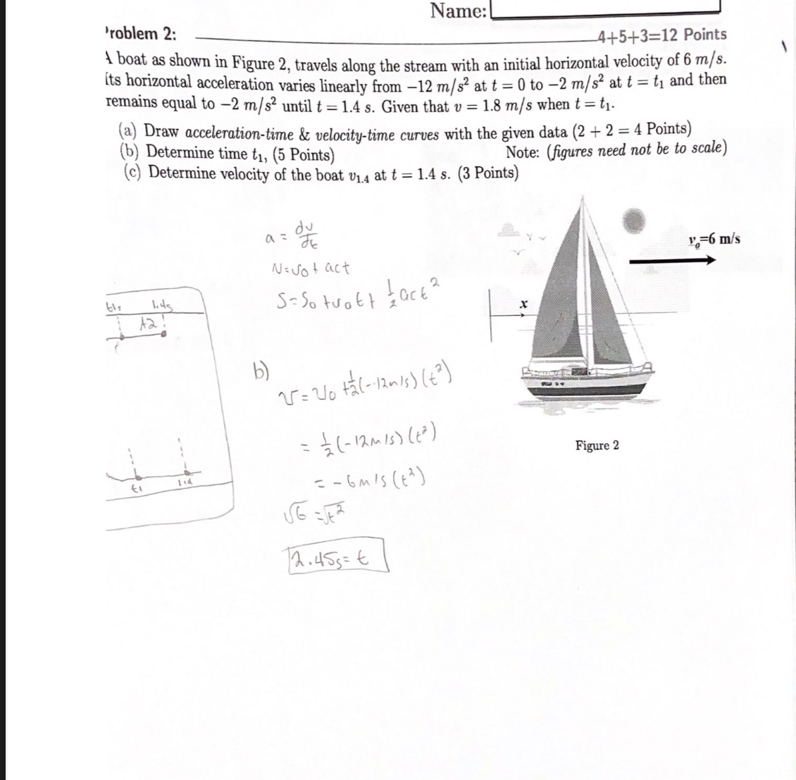 Name: 'roblem 2 : 4 + 5 + 3 = 1 2 Points t boat