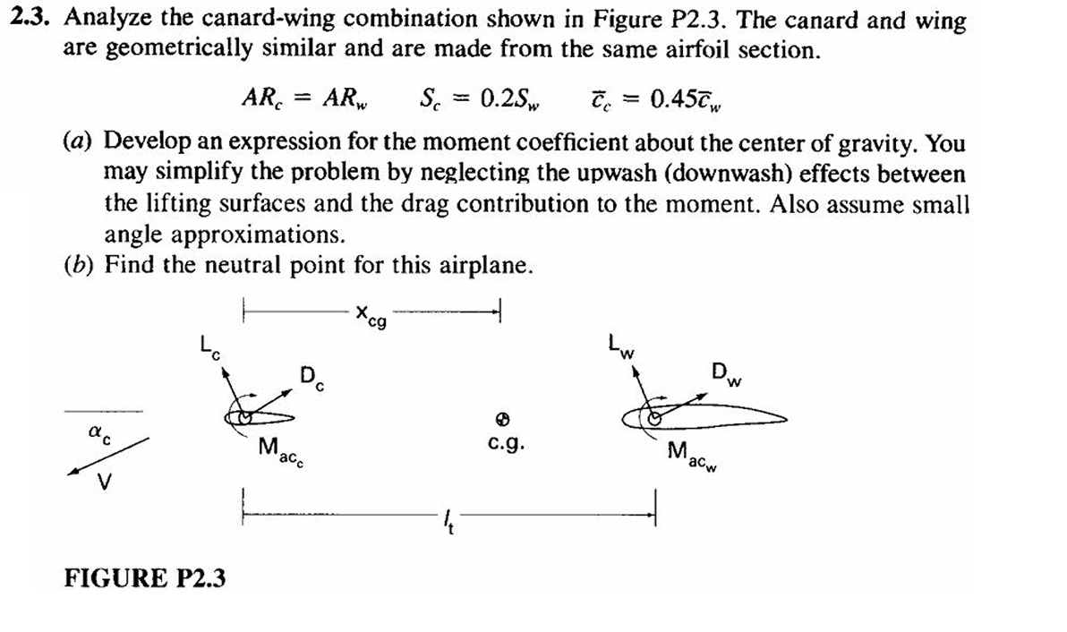 2 . 3 . Analyze the canard - wing combination