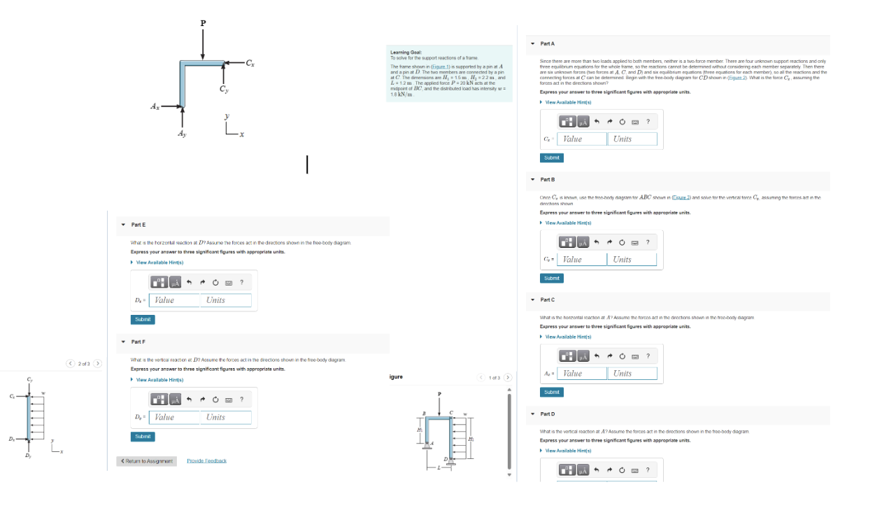 Learting Gsal: To solve for the eupoot reactions