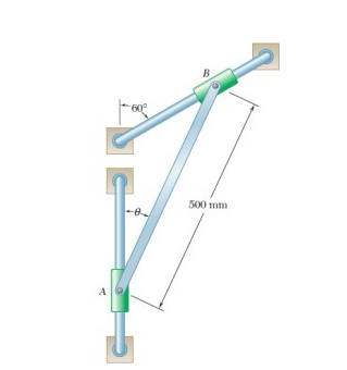 Collar B slides down the guide to the left at a