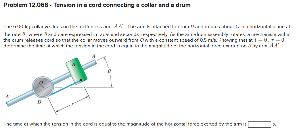 The 6 . 0 0 - k g collar B slides on the