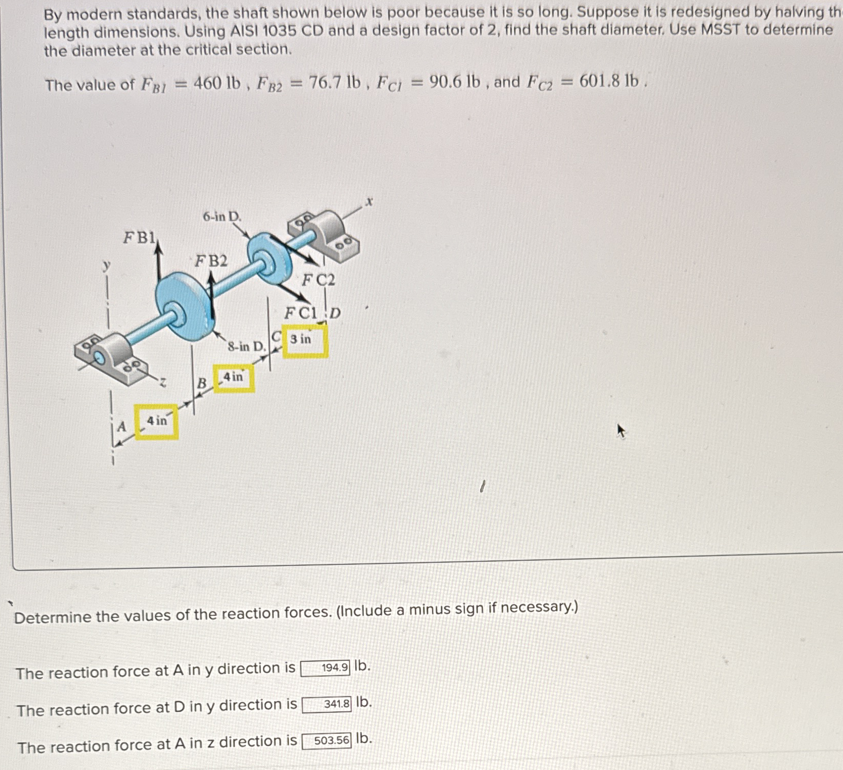 By modern standards, the shaft shown below is