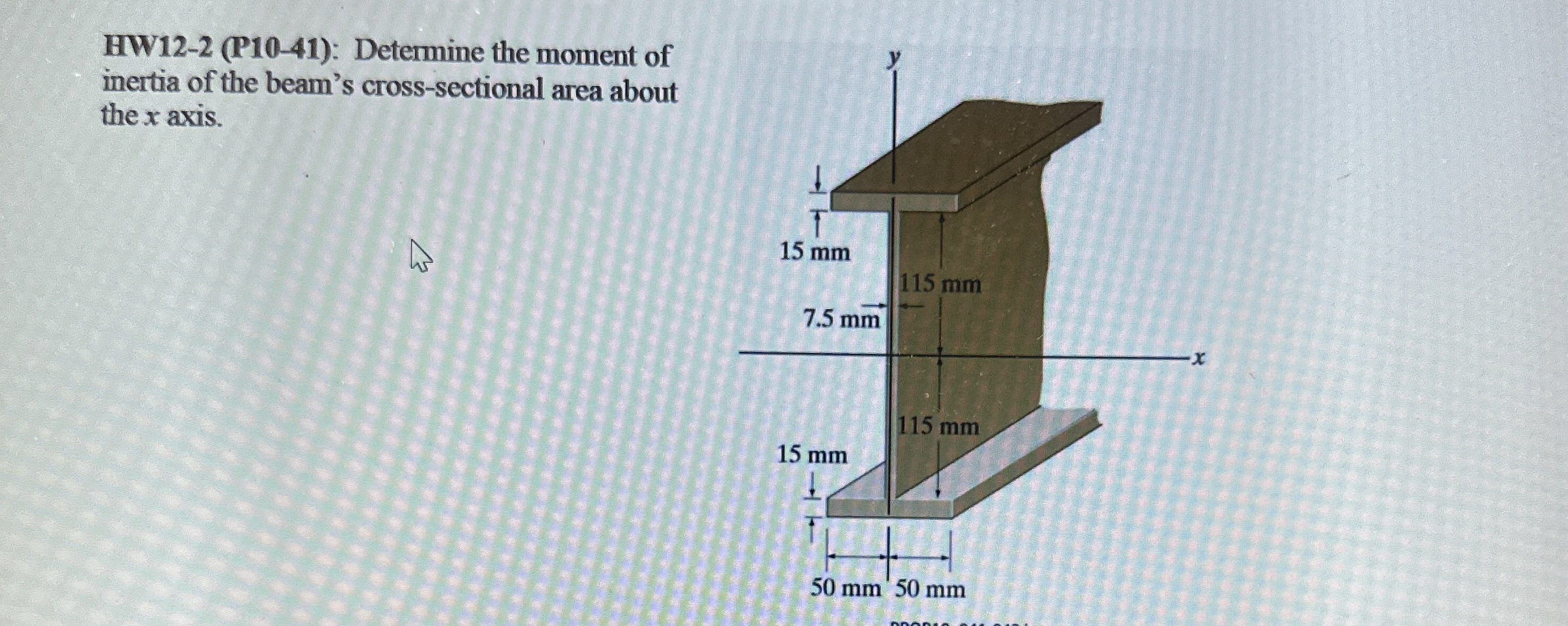 HW 1 2 - 2 ( P 1 0 - 4 1 ) : Determine the moment