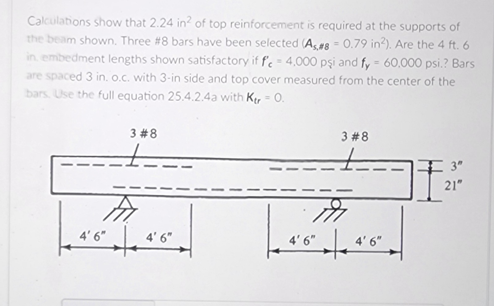 Calculations show that 2 . 2 4 i n 2 of top