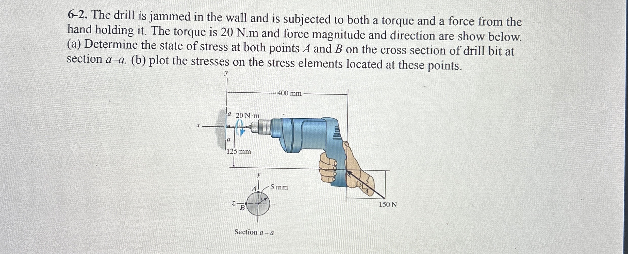 6 - 2 . The drill is jammed in the wall and is