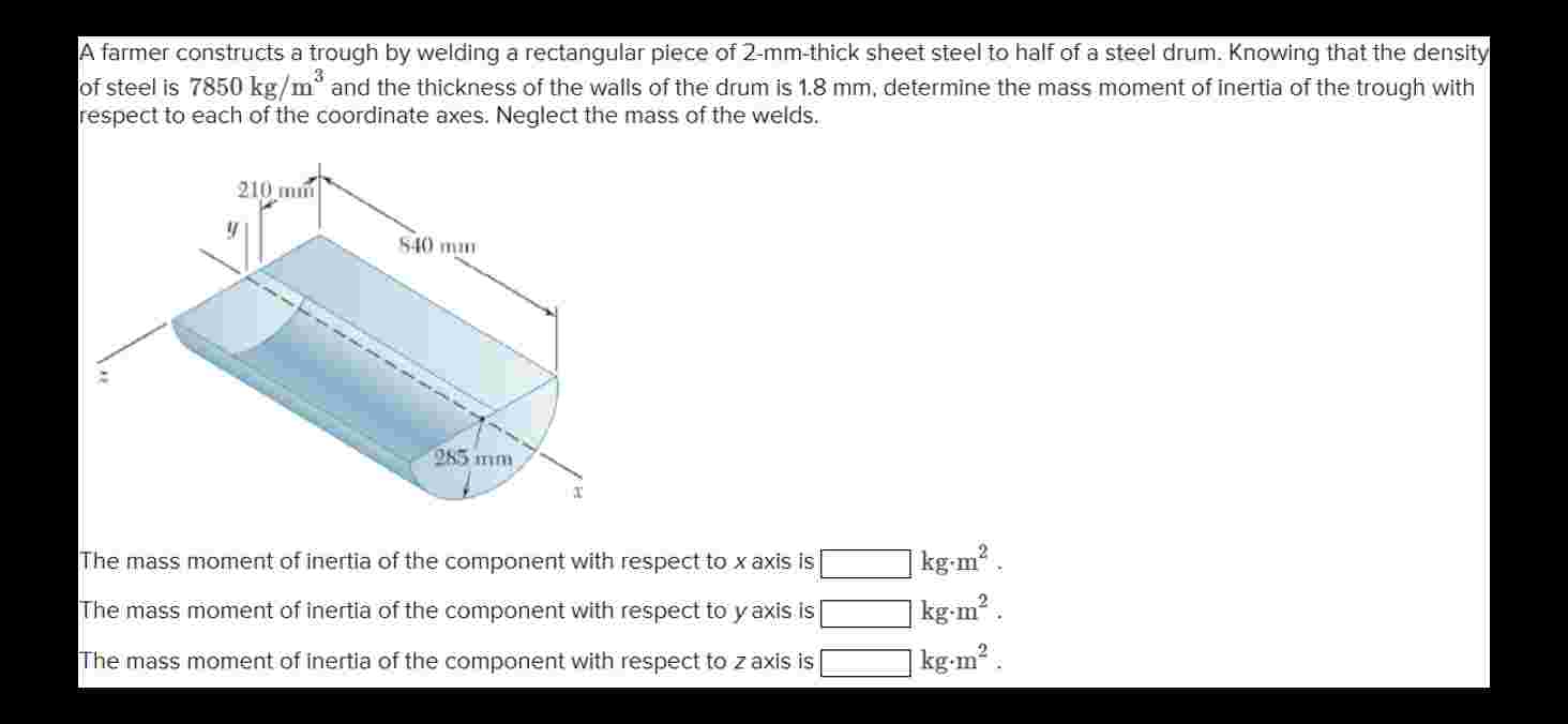 A farmer constructs a trough by welding a