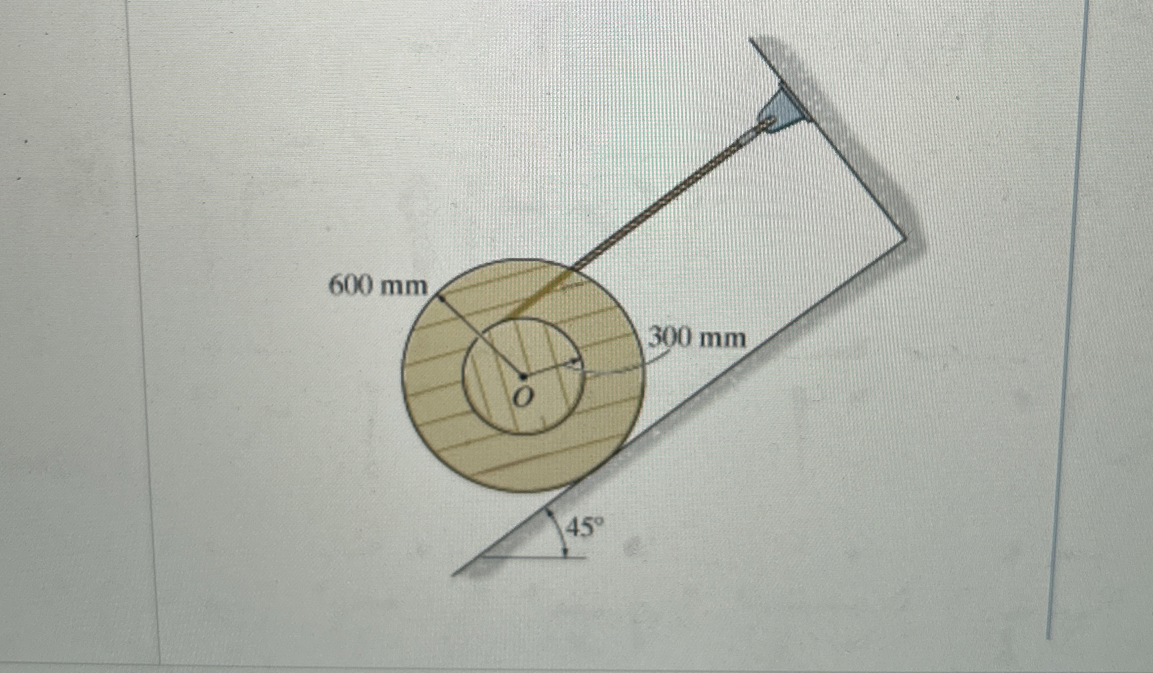 The spool has a mass of 9 5 kg and a radius of