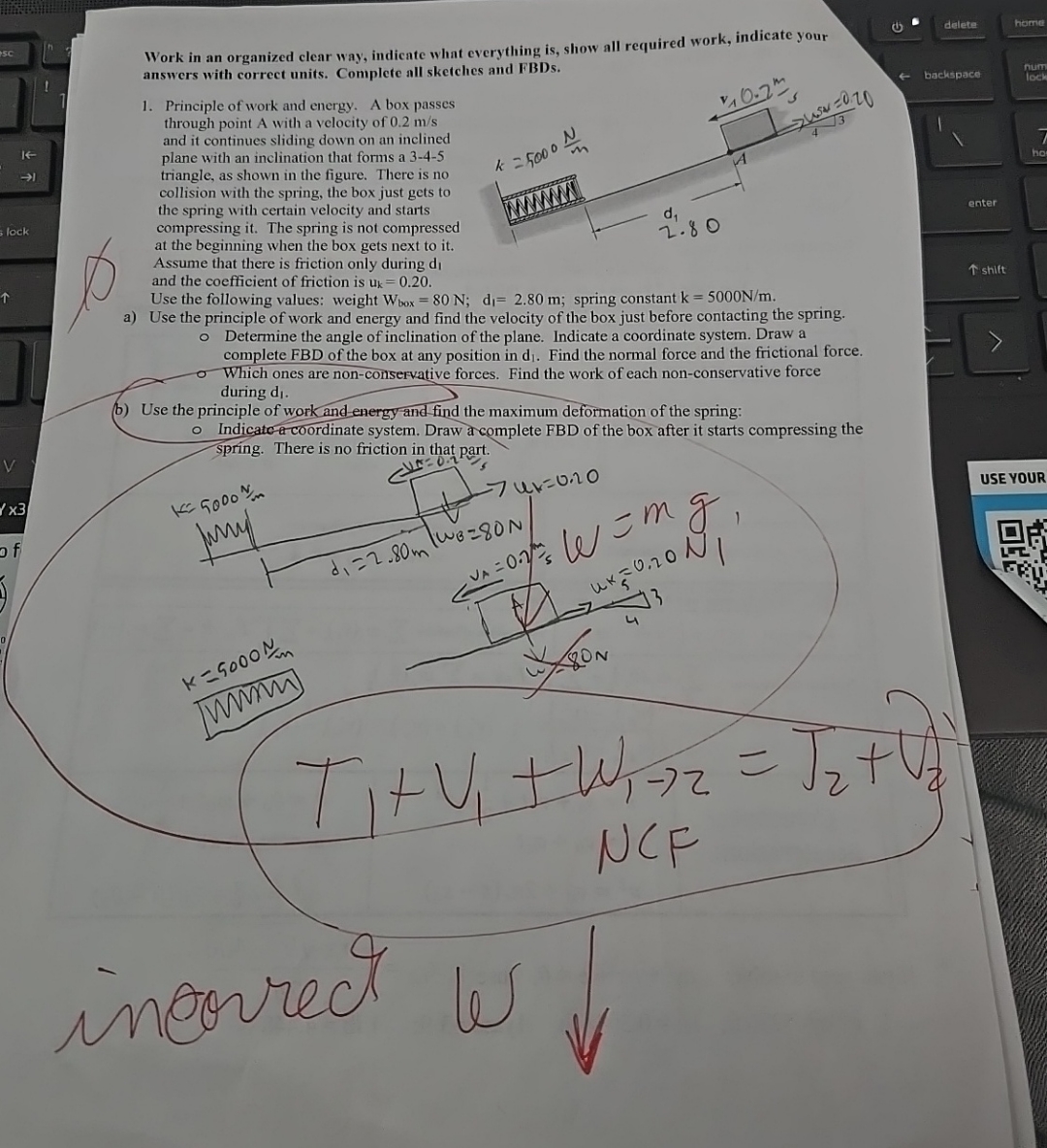 nomeWork in an organized clear way, indicate what