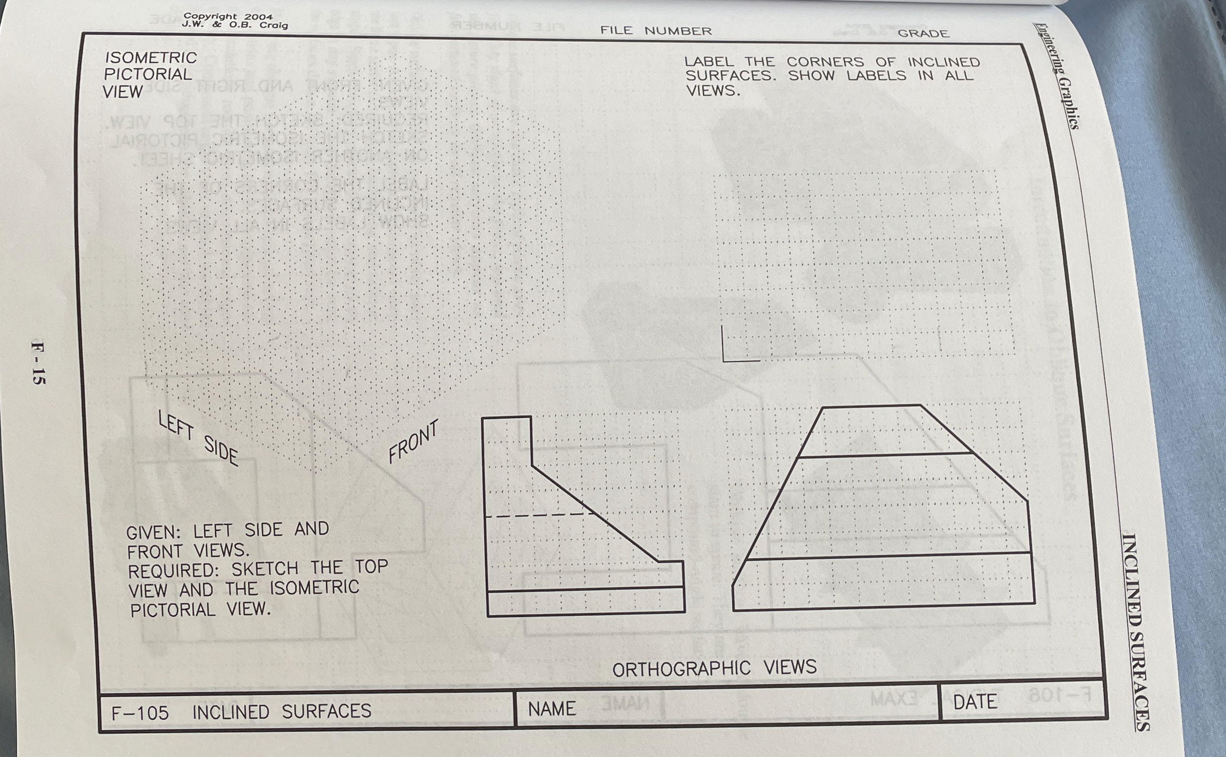ISOMETRIC PICTORIAL VIEW LABEL THE CORNERS OF