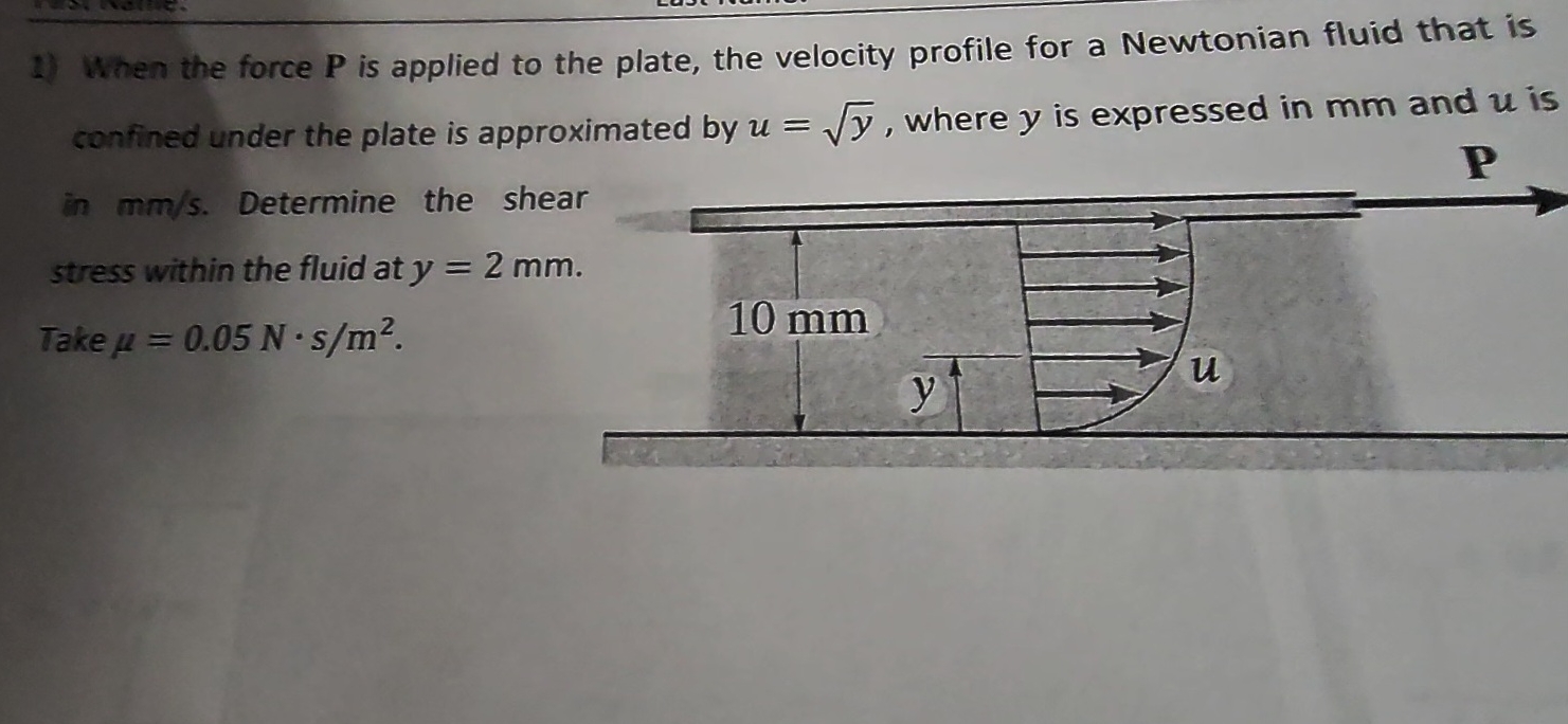 When the force P is applied to the plate, the