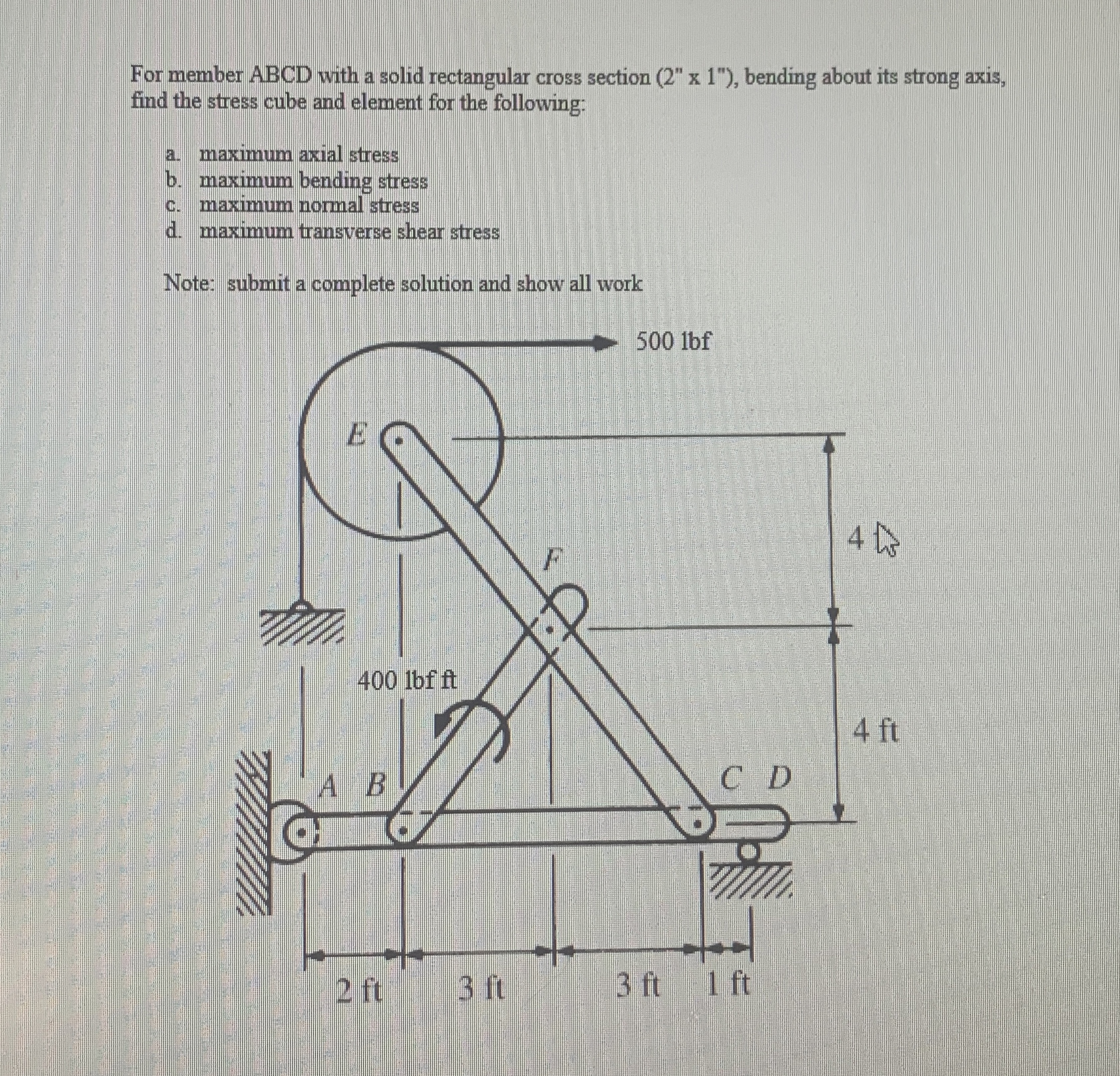 Please show all work and internal force diagrams