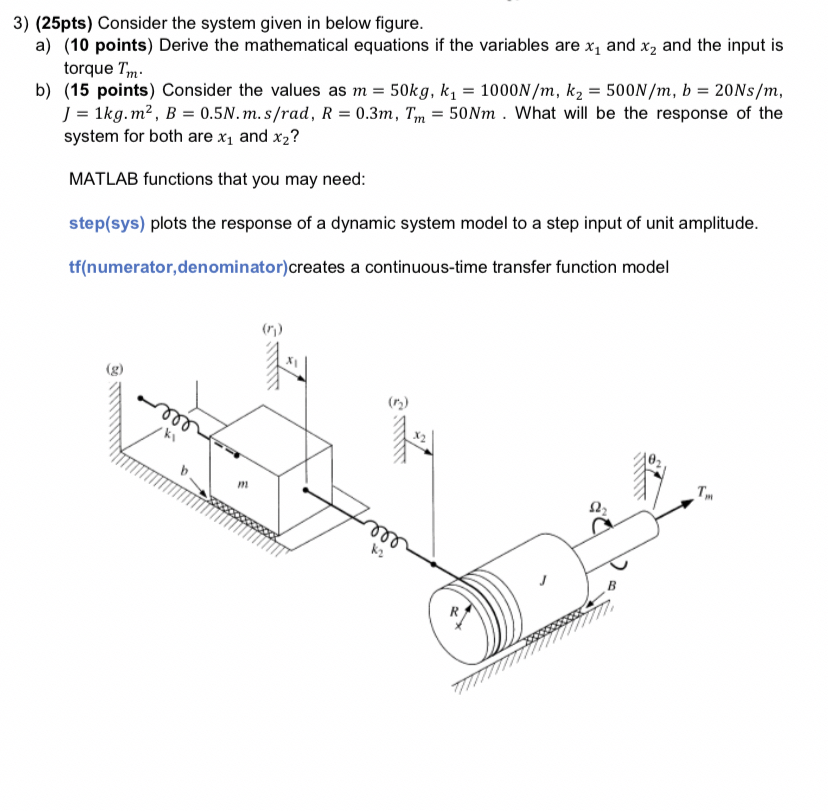 ( 2 5 pts ) Consider the system given in below