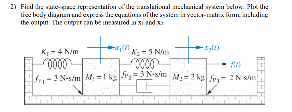 Find the state - space representation of the