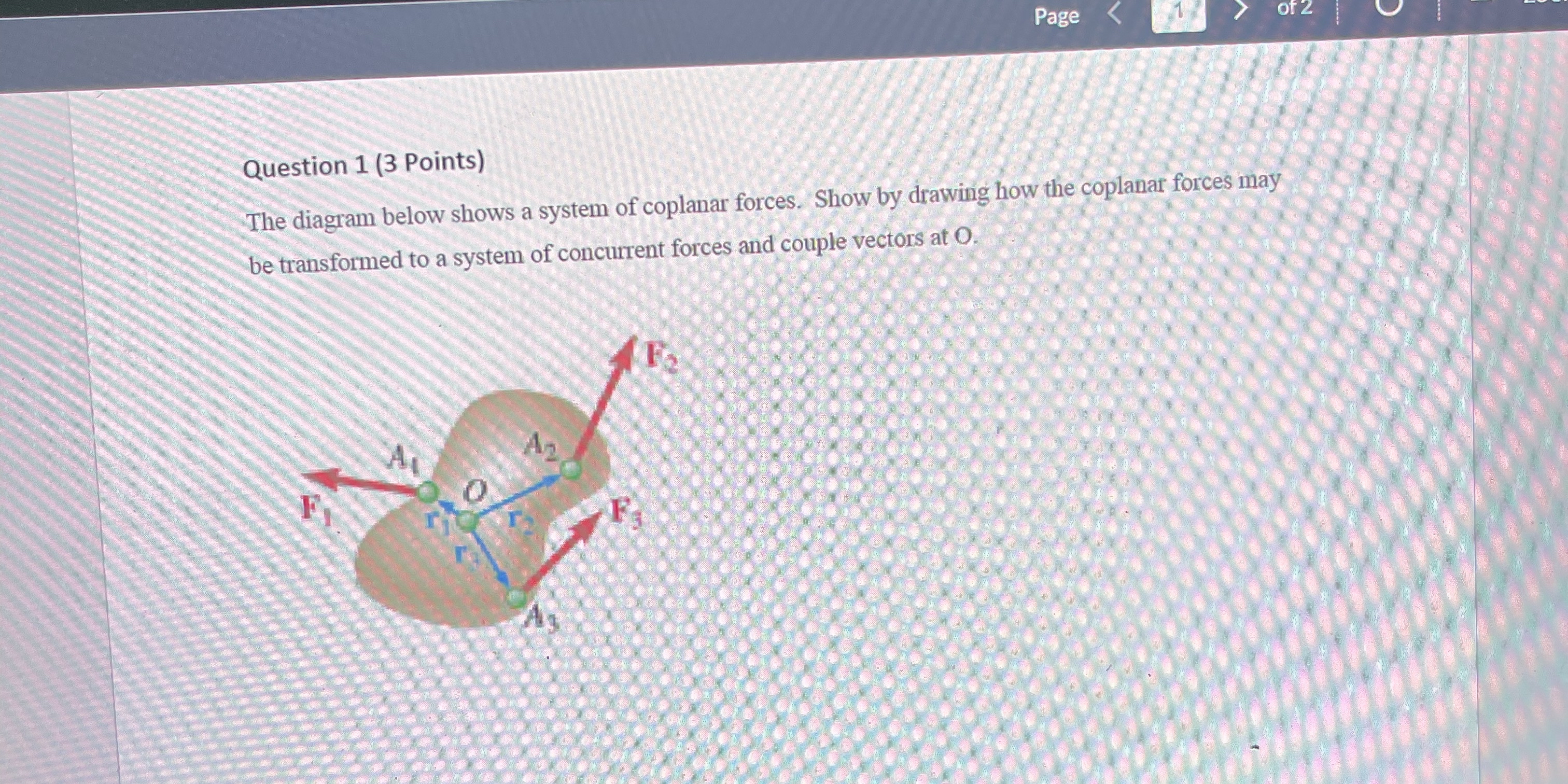 Question 1 ( 3 Points ) The diagram below shows a