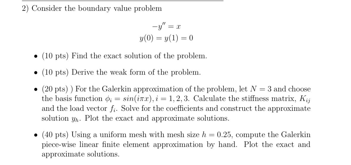 Consider the boundary value problem - y ' ' = x y