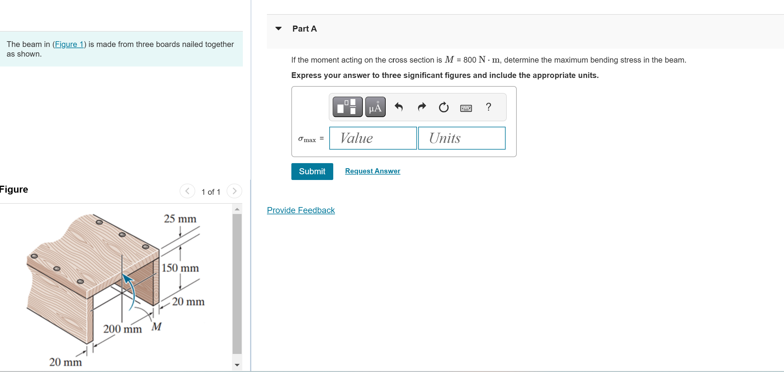 The beam in ( Figure 1 ) is made from three