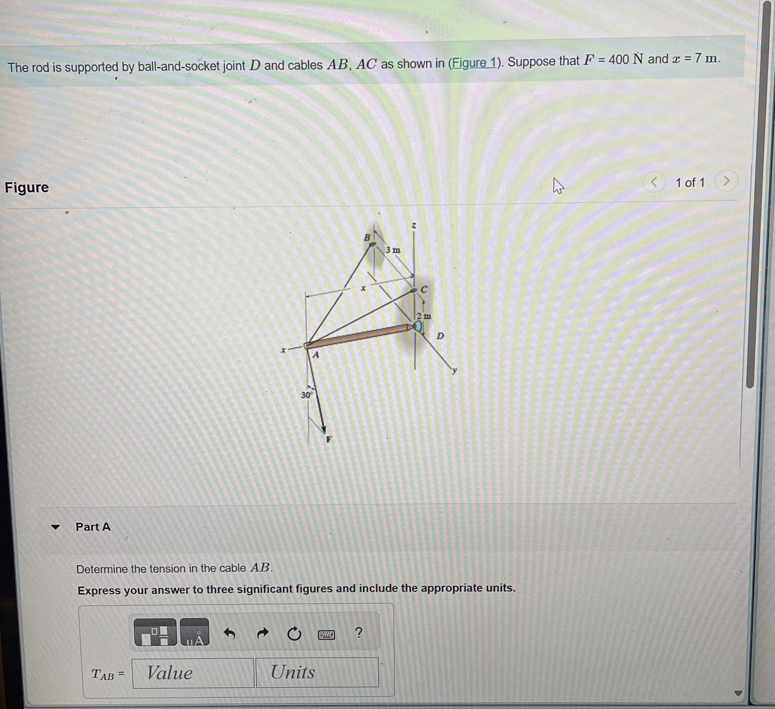 The rod is supported by ball - and - socket joint
