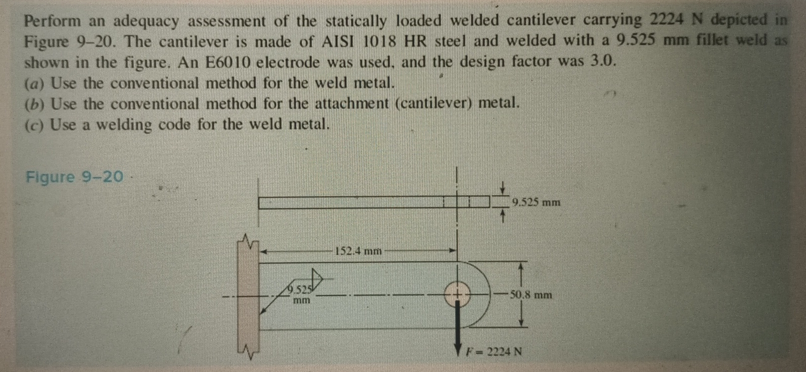 Perform an adequacy assessment of the statically