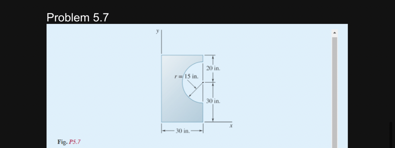 Find the centriod Fig. P 5 . 7