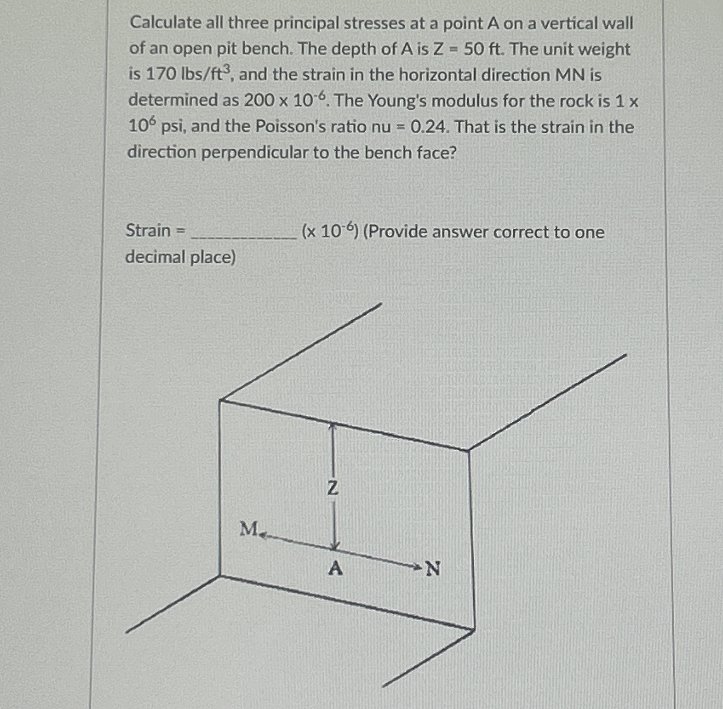 Calculate all three principal stresses at a point