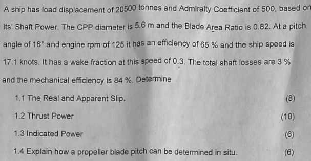 A ship has load displacement of 2 0 5 0 0 tonnes