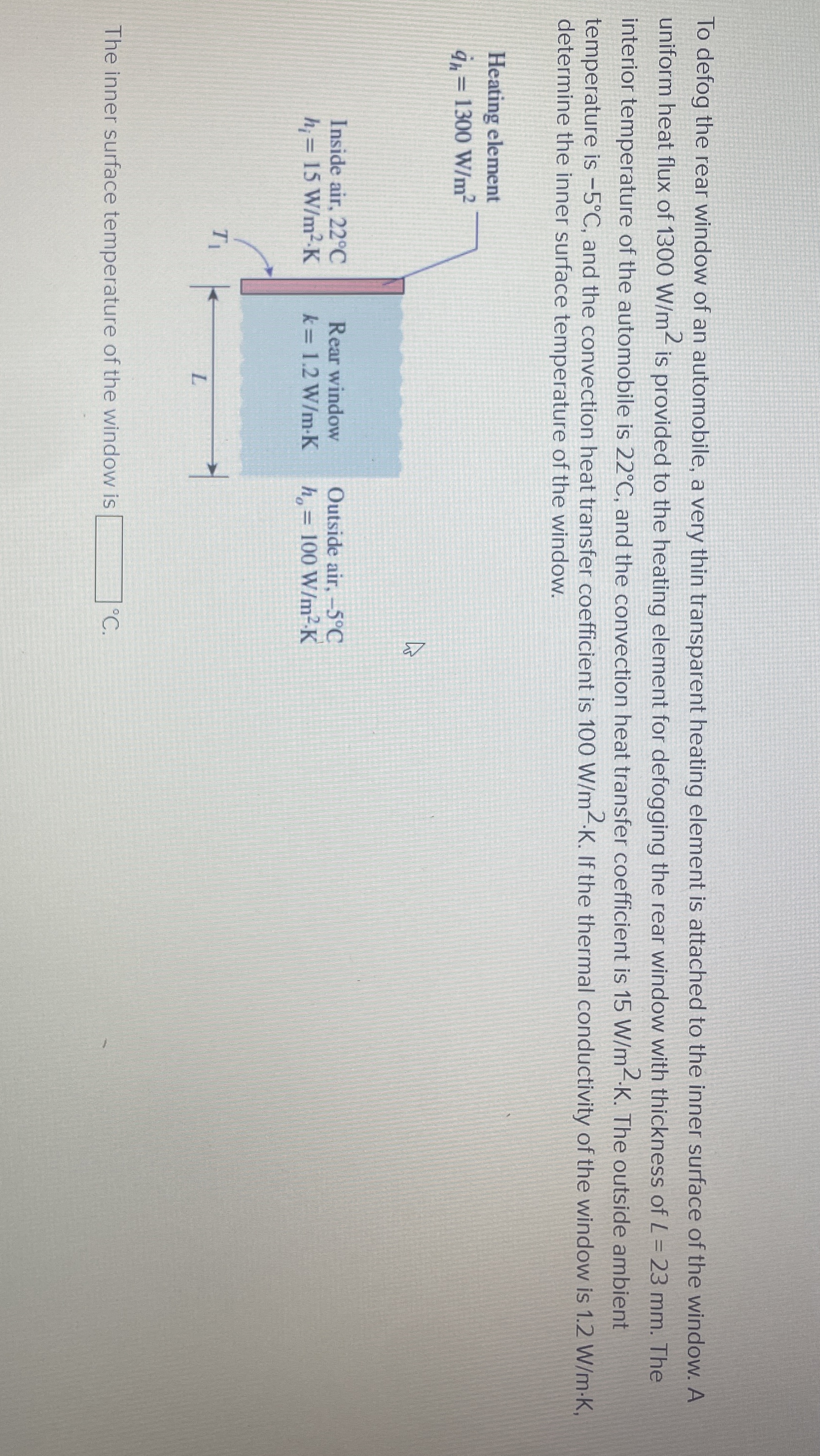 To defog the rear window of an automobile, a very