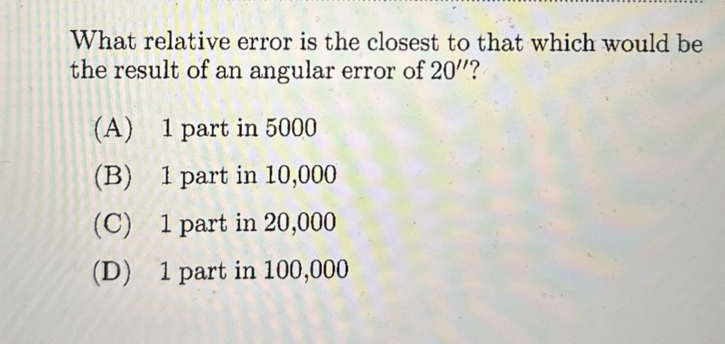 What relative error is the closest to that which