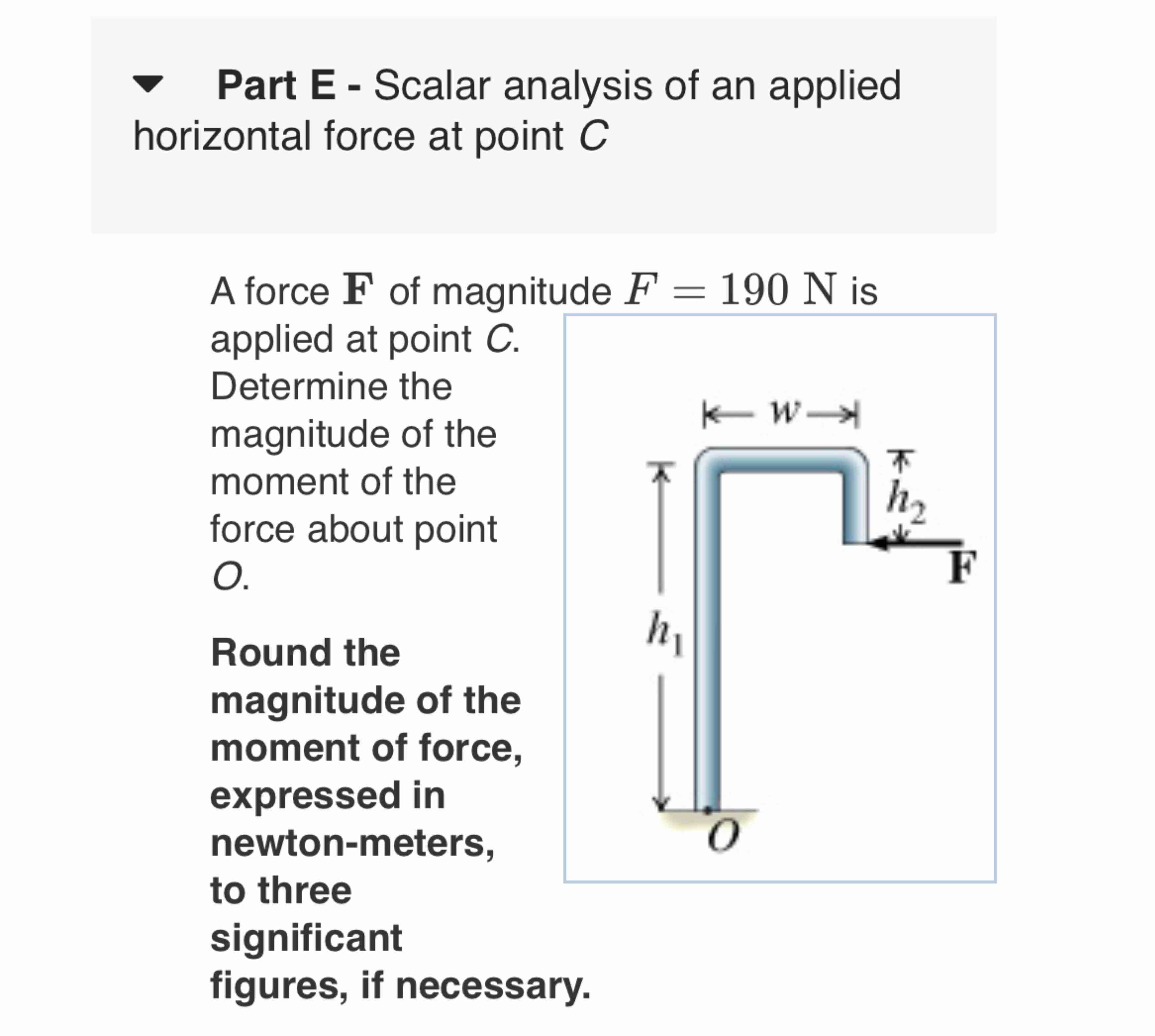 Part E - Scalar analysis of an applied horizontal