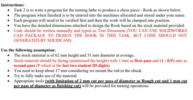 Instructions: Task 2 is to write a program for