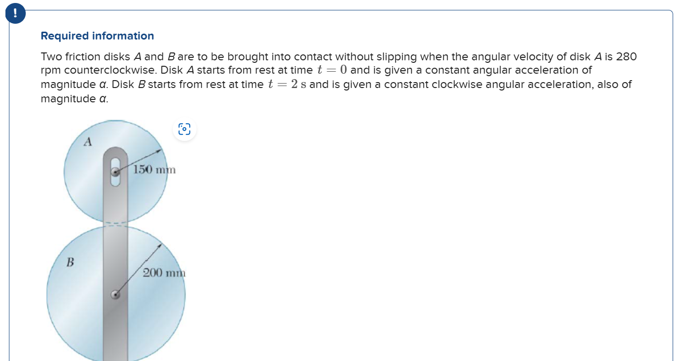 Required information Two friction disks \ ( A \ )