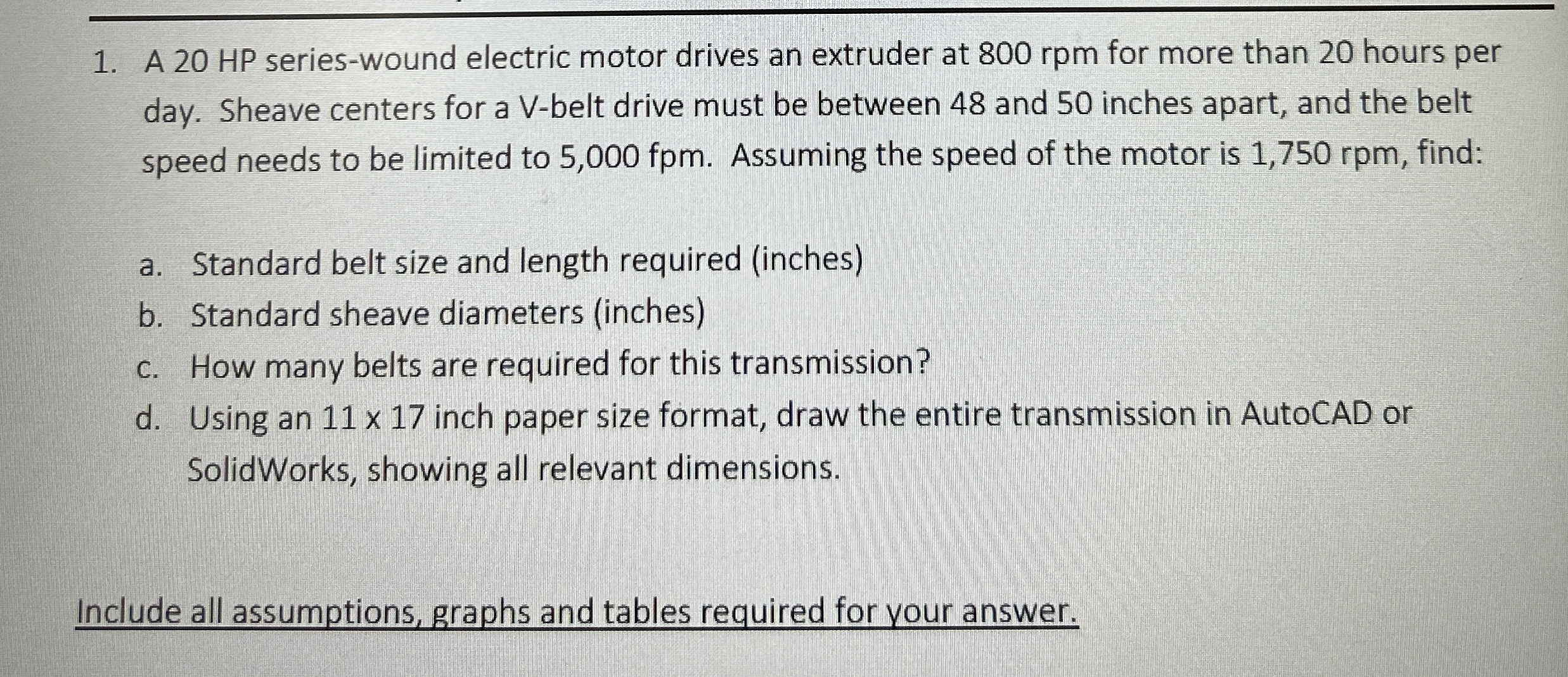 A 2 0 HP series - wound electric motor drives an