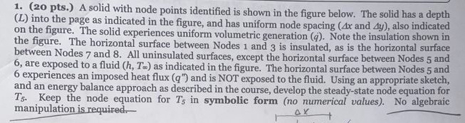 ( 2 0 pts . ) A solid with node points identified
